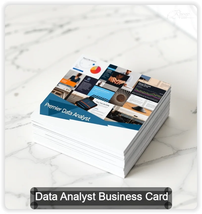 Data Analyst business card design sample