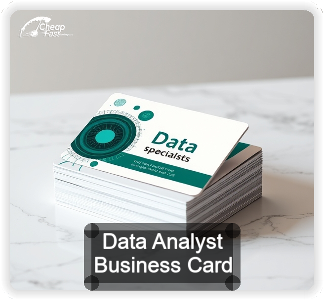 Data Analyst business card design sample