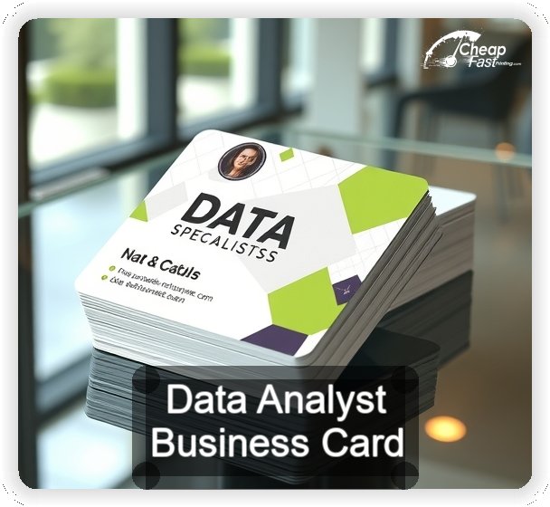 Data Analyst business card design sample