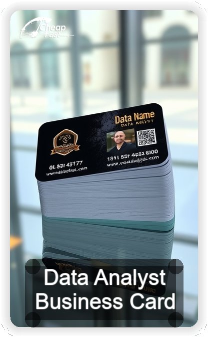 Data Analyst business card design sample