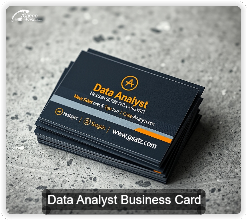 Data Analyst business card design sample
