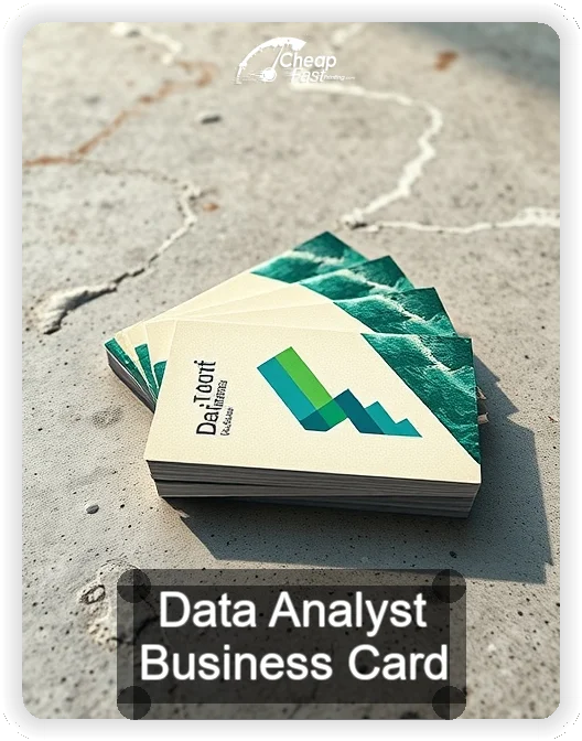 Data Analyst business card design sample