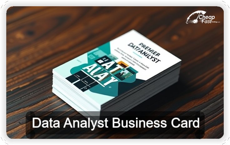 Data Analyst business card design sample
