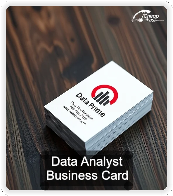 Data Analyst business card design sample