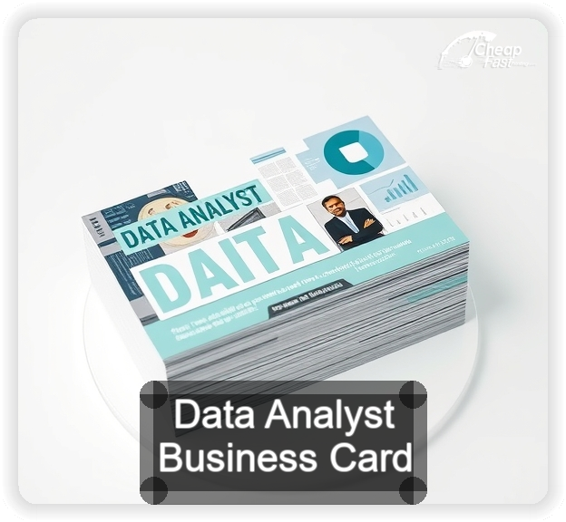 Data Analyst business card design sample