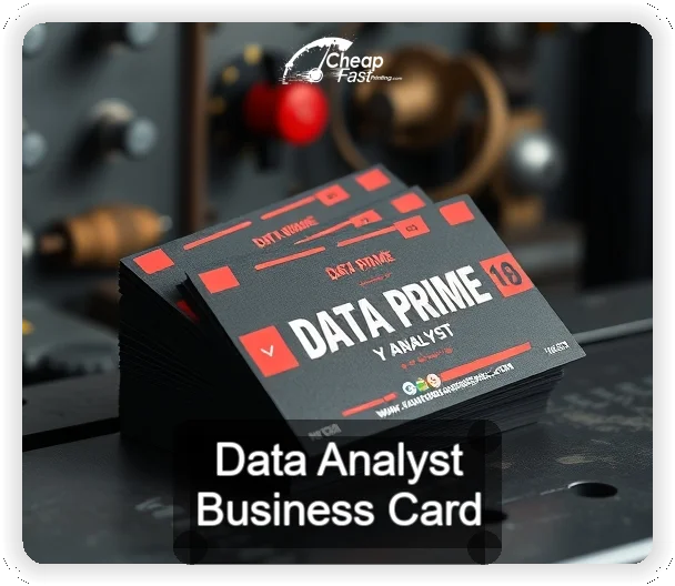 Data Analyst business card design sample