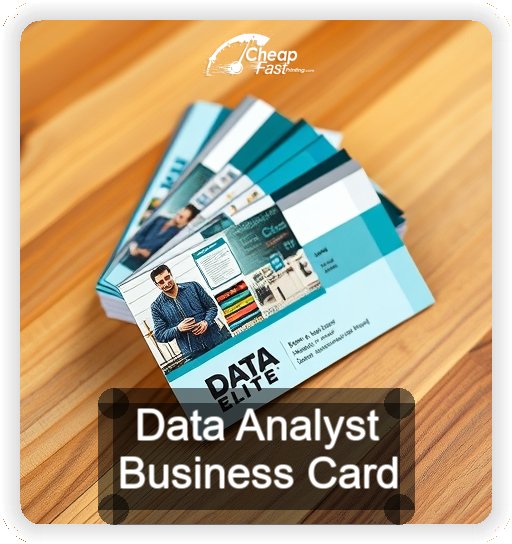 Data Analyst business card design sample