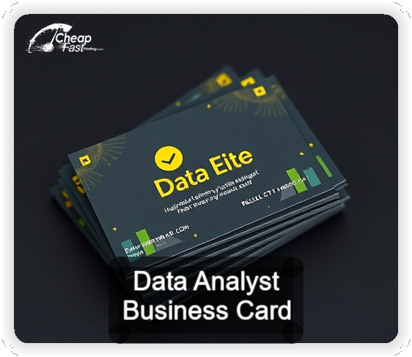 Data Analyst business card design sample