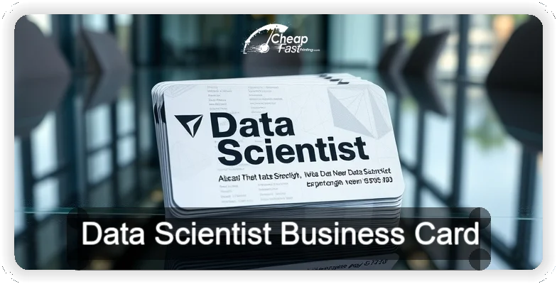 Data Scientist business card design sample