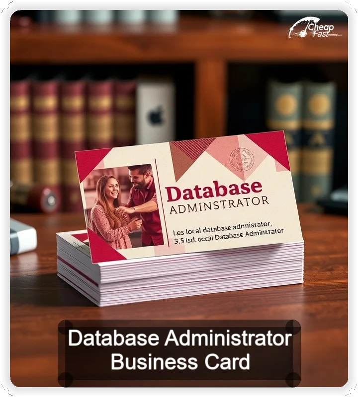 Database Administrator business card design sample