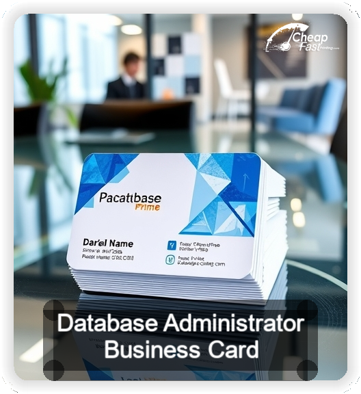 Database Administrator business card design sample