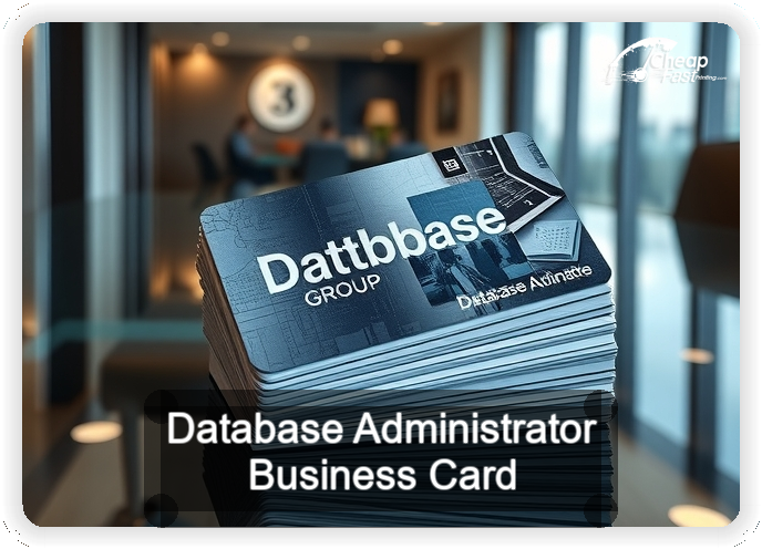 Database Administrator business card design sample