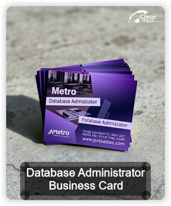 Database Administrator business card design sample