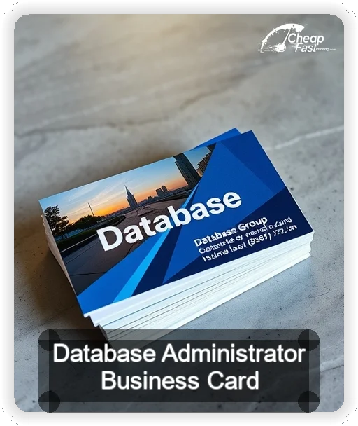 Database Administrator business card design sample