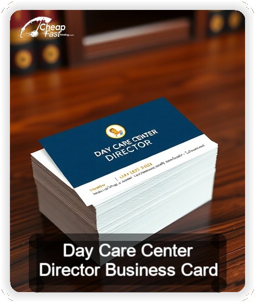 Day Care Center Director business card design sample