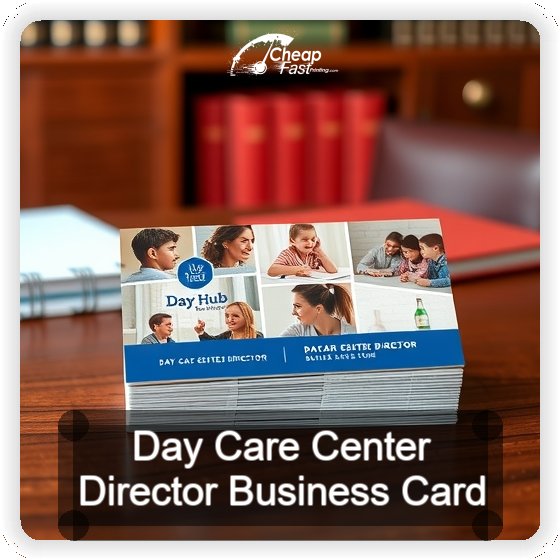 Day Care Center Director business card design sample