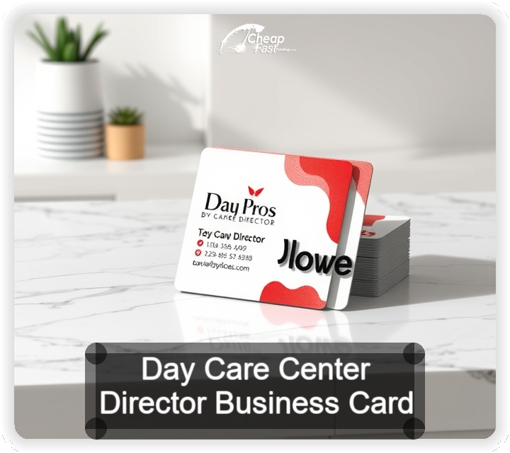 Day Care Center Director business card design sample