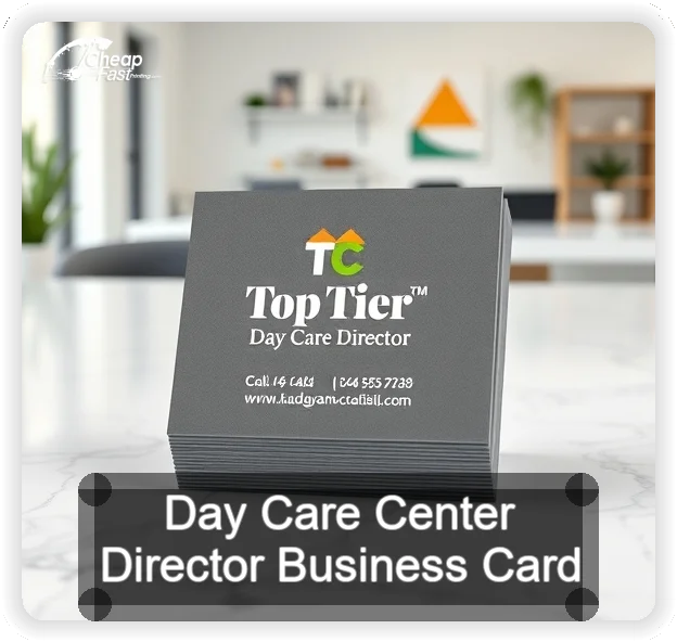 Day Care Center Director business card design sample