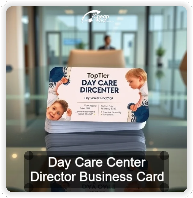 Day Care Center Director business card design sample