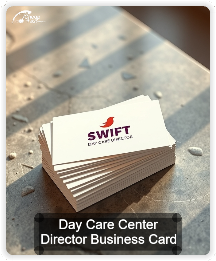 Day Care Center Director business card design sample