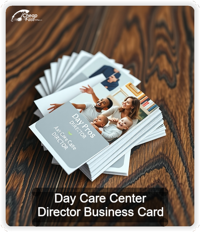 Day Care Center Director business card design sample
