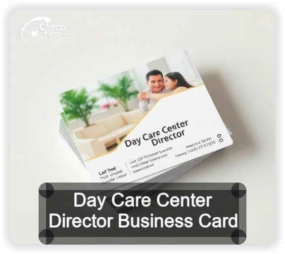 Day Care Center Director business card design sample