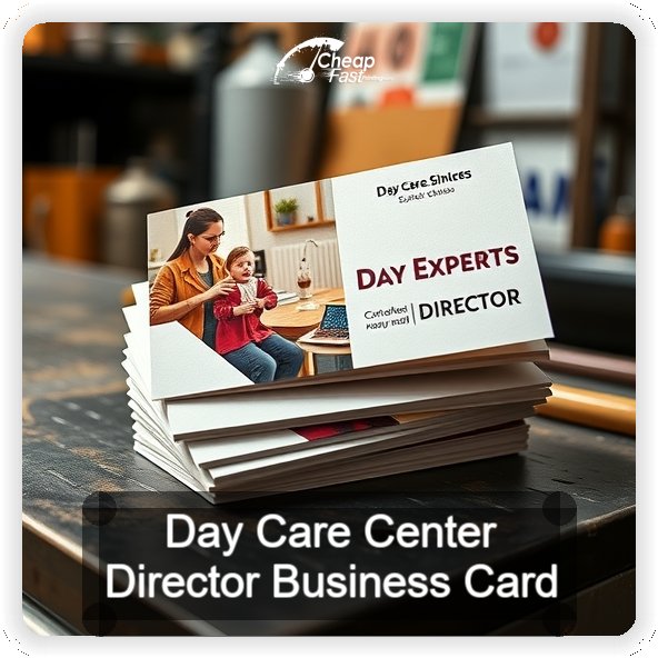 Day Care Center Director business card design sample