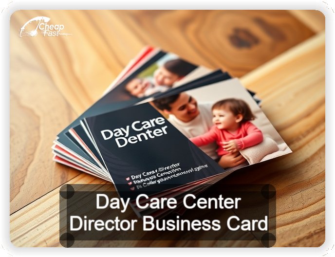 Day Care Center Director business card design sample