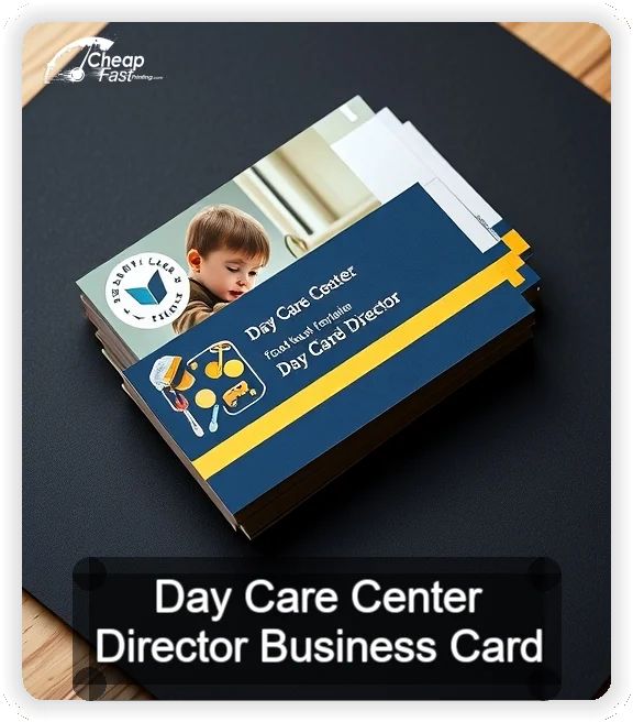 Day Care Center Director business card design sample