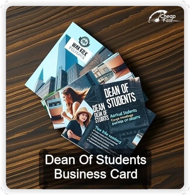 Dean Of Students business card design sample