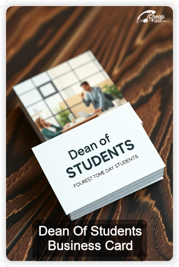 Dean Of Students business card design sample