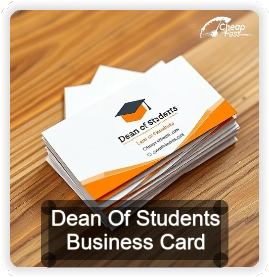 Dean Of Students business card design sample