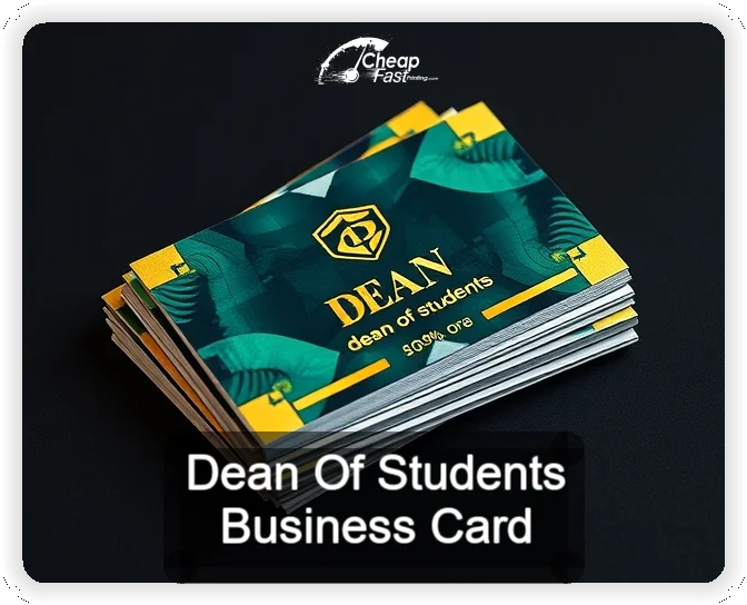 Dean Of Students business card design sample