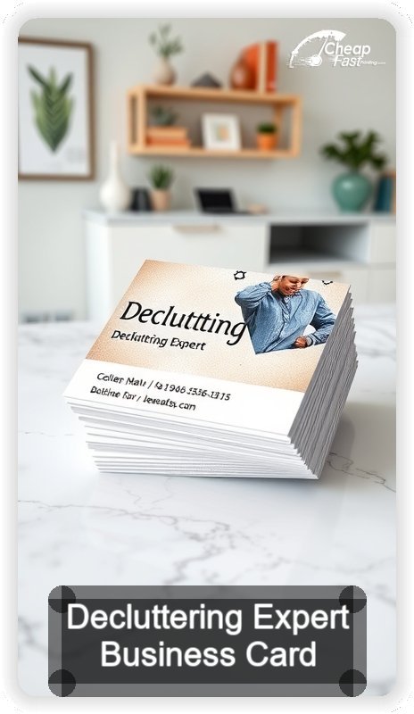 Decluttering Expert business card design sample
