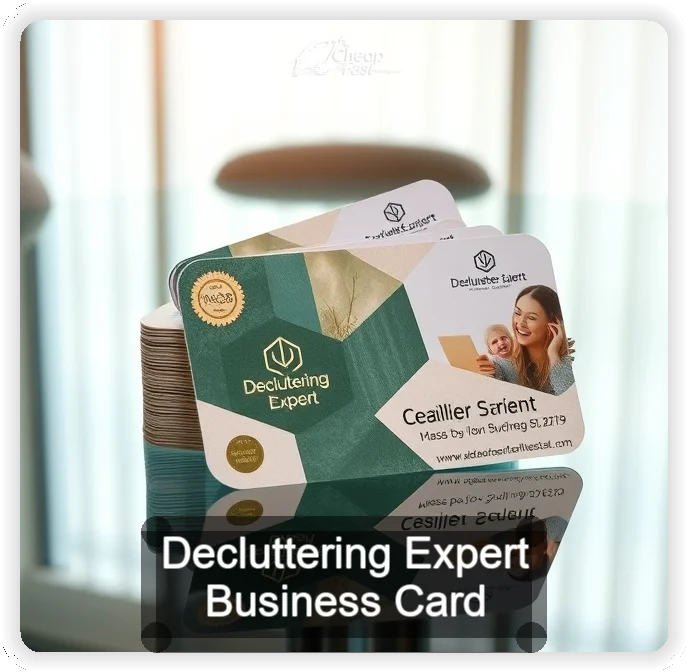 Decluttering Expert business card design sample