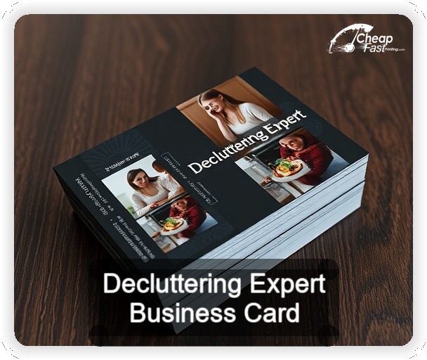 Decluttering Expert business card design sample