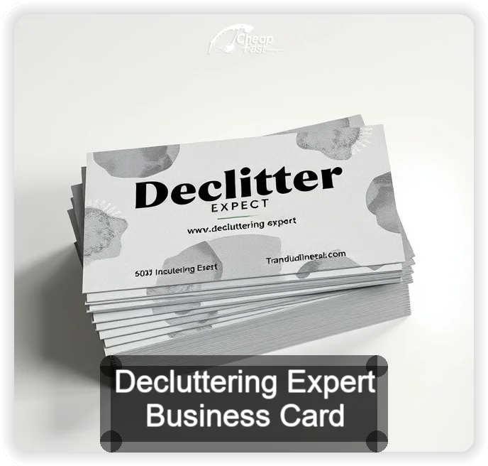 Decluttering Expert business card design sample