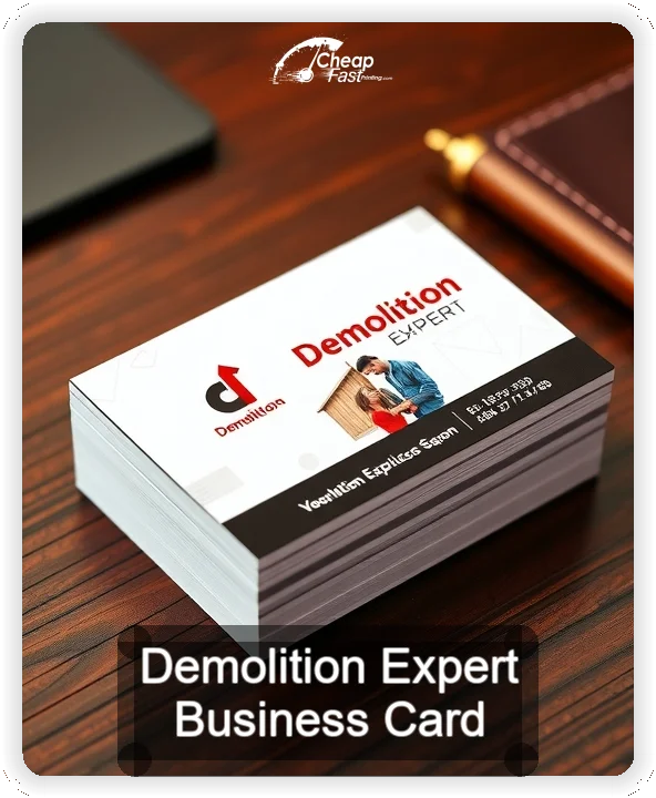 Demolition Expert business card design sample