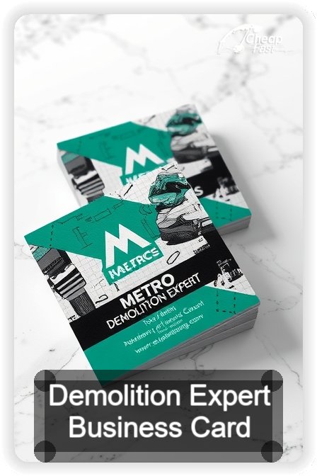 Demolition Expert business card design sample