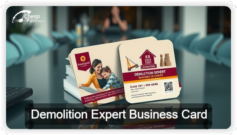 Demolition Expert business card design sample