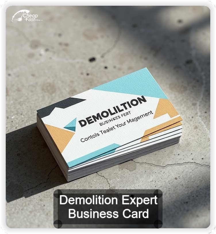 Demolition Expert business card design sample