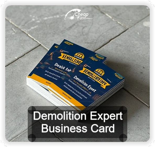 Demolition Expert business card design sample