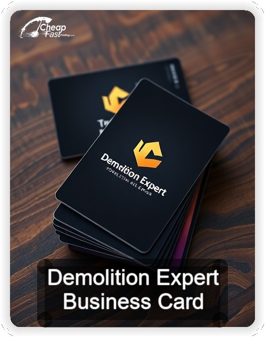 Demolition Expert business card design sample