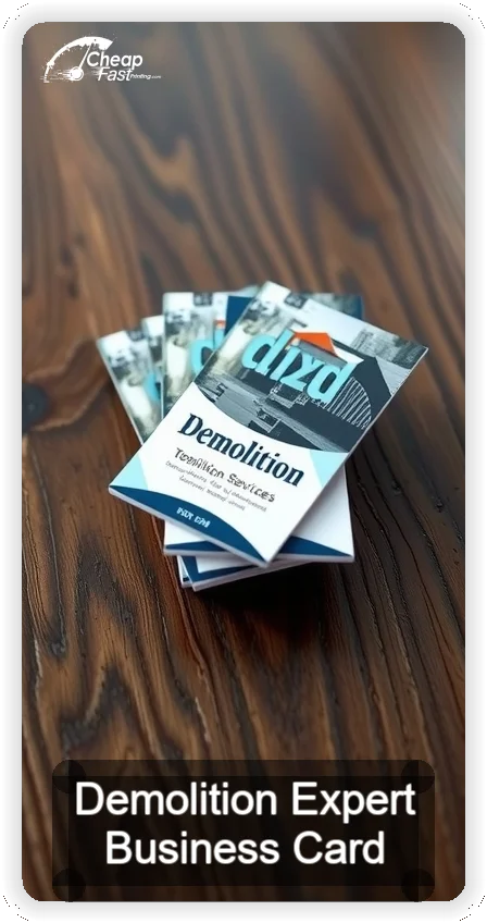 Demolition Expert business card design sample