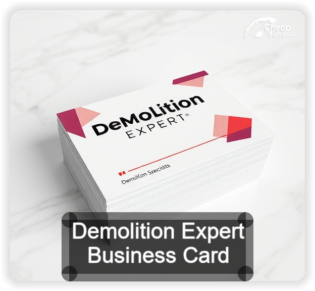 Demolition Expert business card design sample