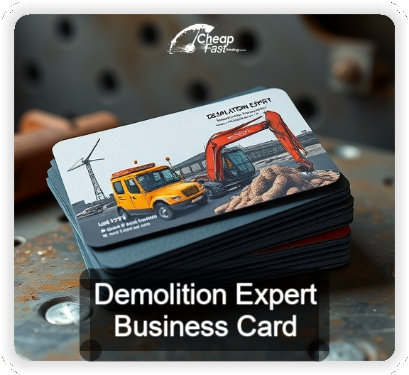 Demolition Expert business card design sample