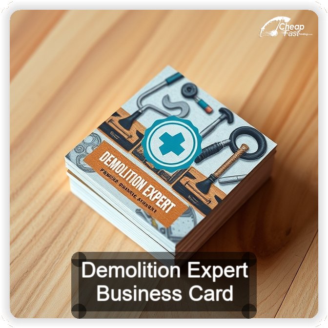 Demolition Expert business card design sample