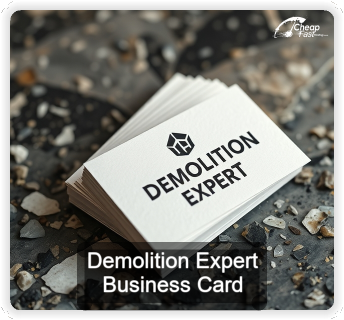 Demolition Expert business card design sample