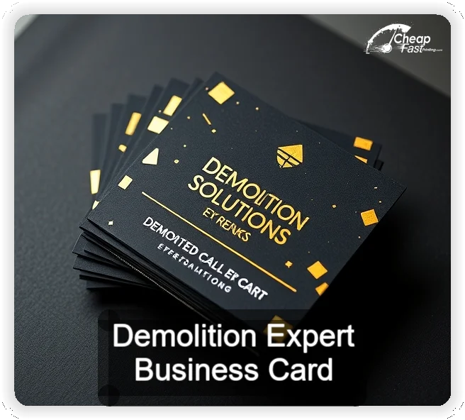 Demolition Expert business card design sample