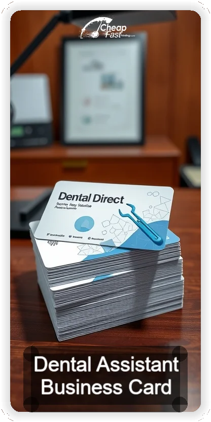 Dental Assistant business card design sample